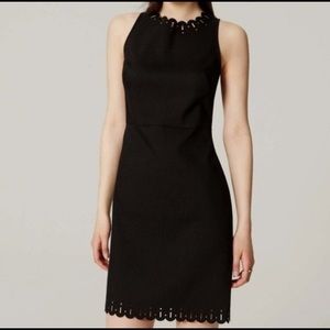 LOFT Scallop-trim sheath dress
